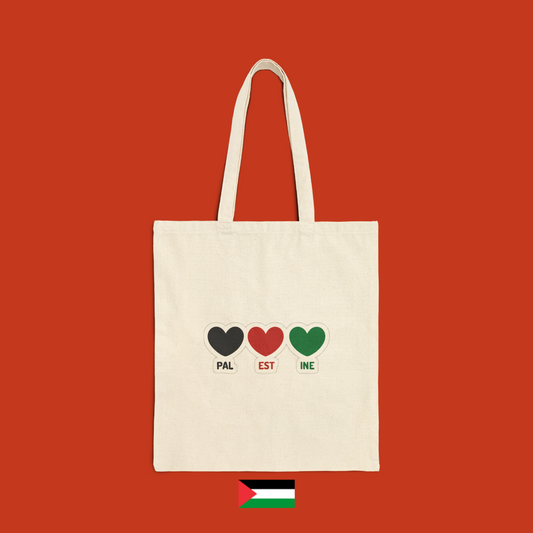 Palestine con tre cuoricini - borsa