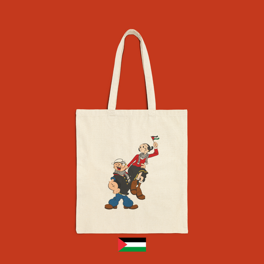 Popeye e Olivia con bandiera - borsa