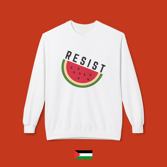 Resist with watermelon - crewneck sweatshirt