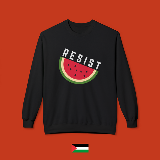 Resist with watermelon - crewneck sweatshirt