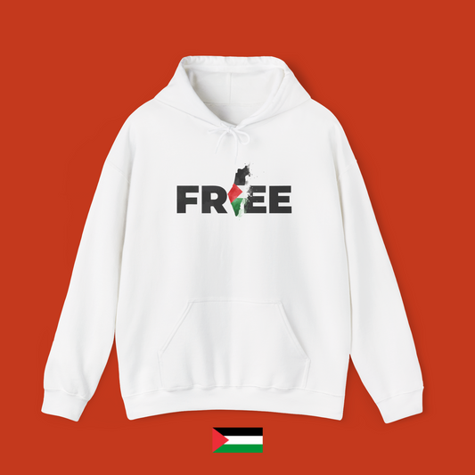 Free with Palestine lettering - hoodie