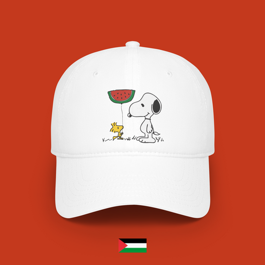 Snoopy con palloncino a forma di anguria - cappellino
