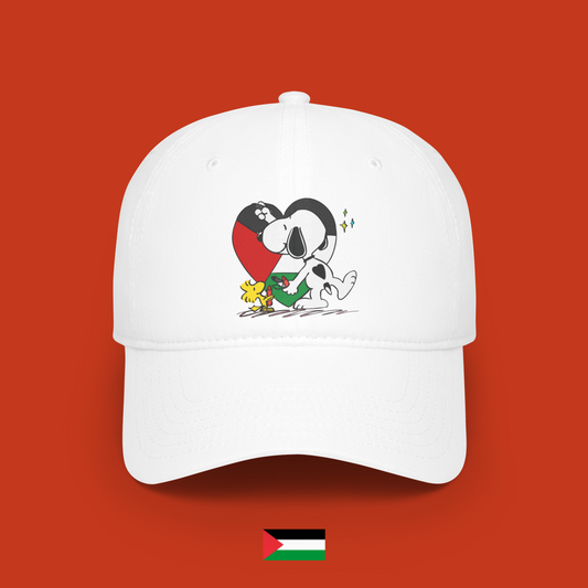 Snoopy disegna un cuore palestinese - cappellino