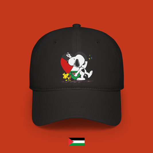Snoopy disegna un cuore palestinese - cappellino
