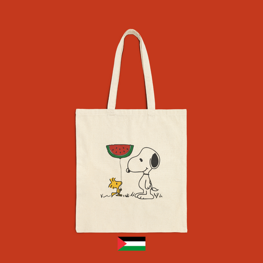 Snoopy con palloncino a forma di anguria - borsa