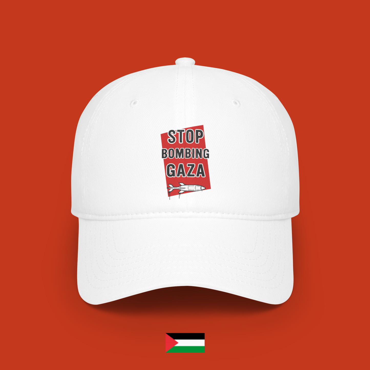 Stop bombing Gaza - cap