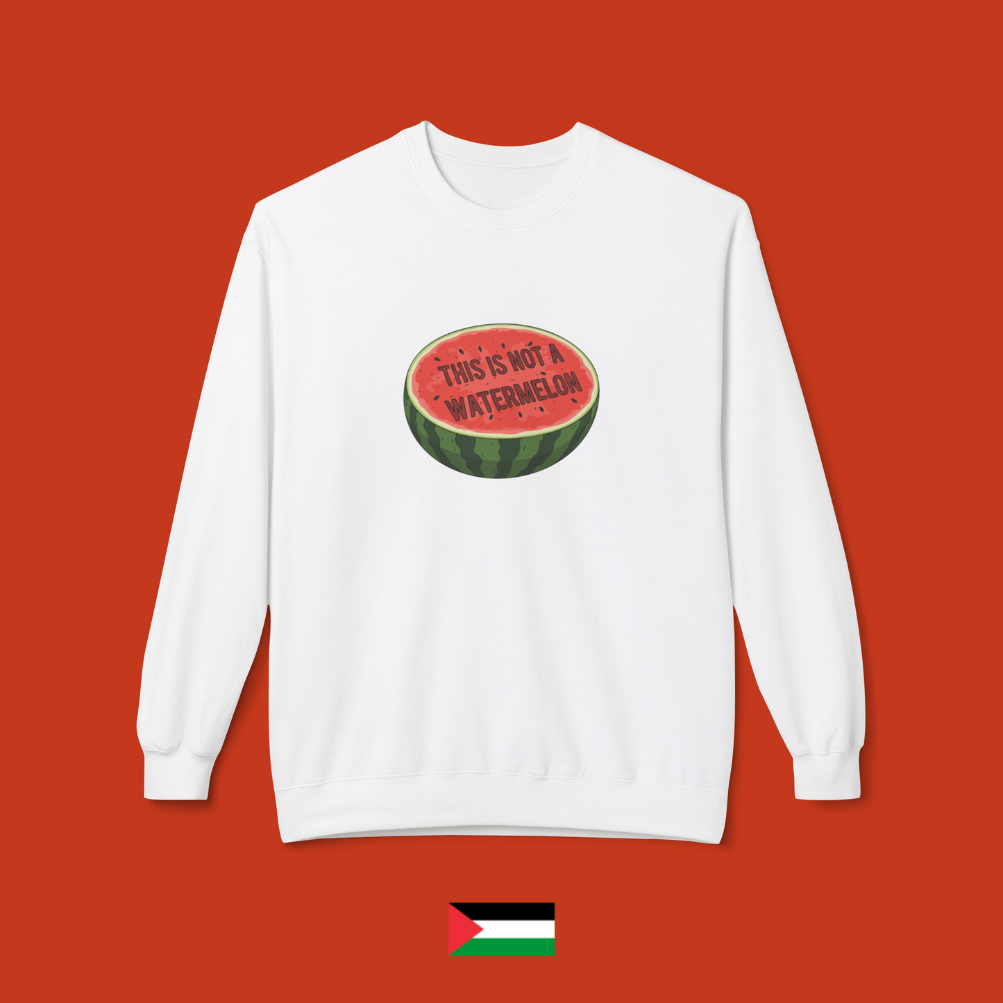 This is not a watermelon - crew neck sweatshirt