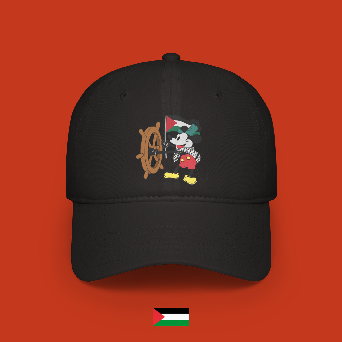 Mickey Mouse Steamboat Willie with Flag - Hat