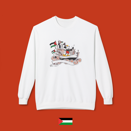 Mickey Mouse Steamboat Willie with Ship - Crewneck Sweatshirt
