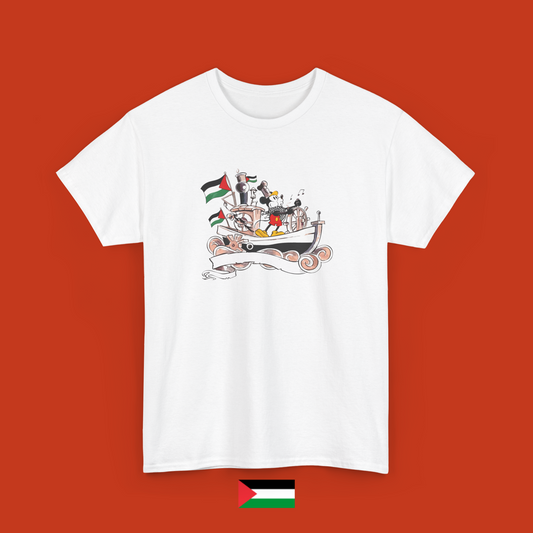 Mickey Mouse Steamboat Willie with Ship - T-Shirt