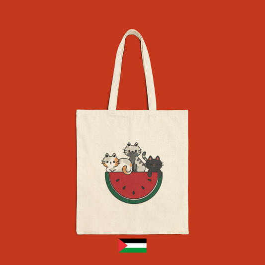 Tre gatti con anguria - borsa
