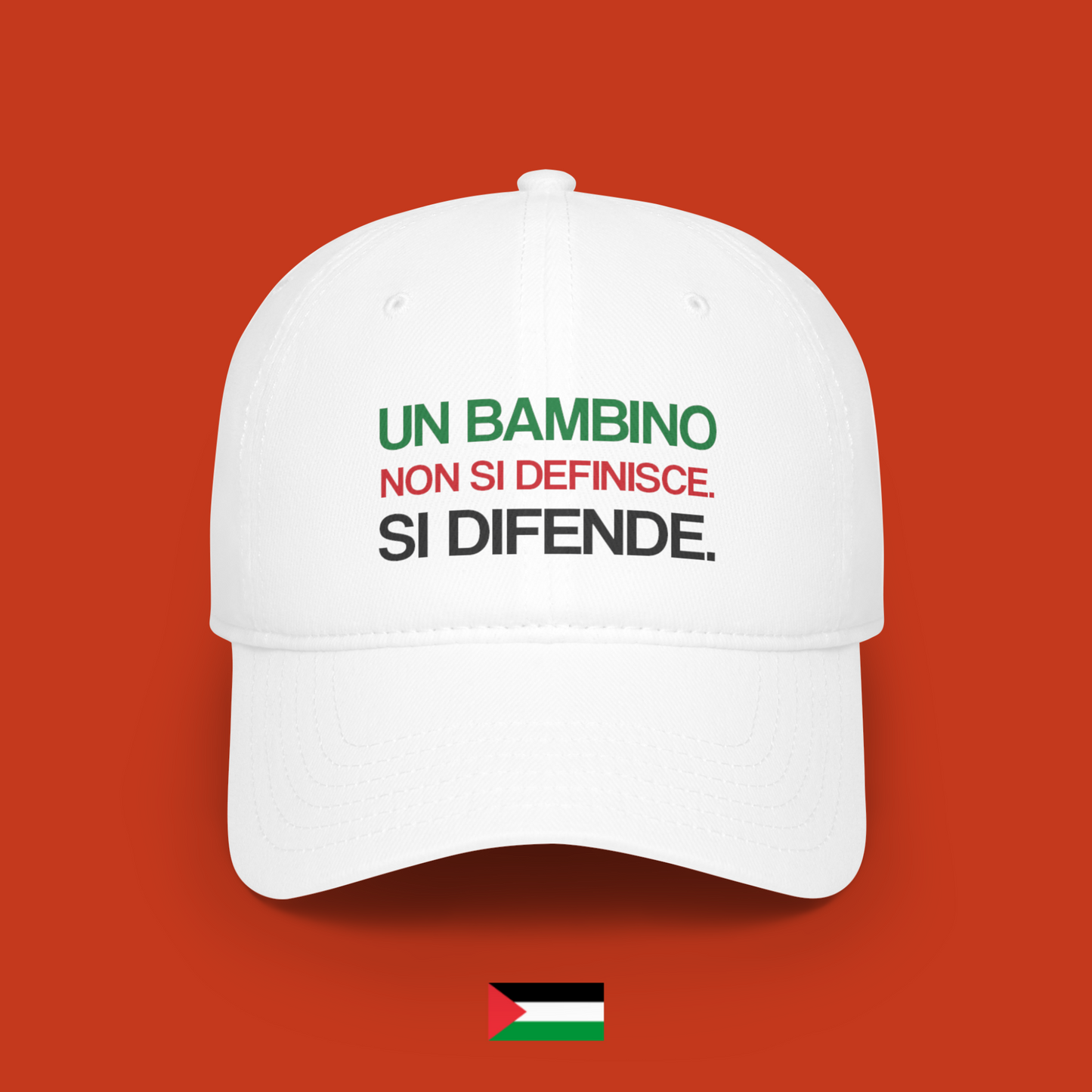 Un bambino non si definisce. Si difende. - cappellino