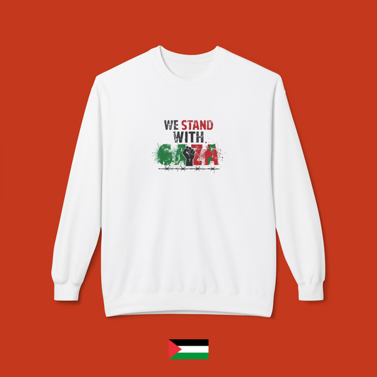 We stand with Gaza - crew neck sweatshirt