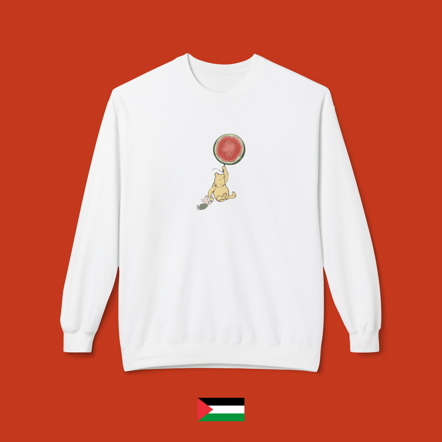 Winnie the Pooh with balloon - crewneck sweatshirt