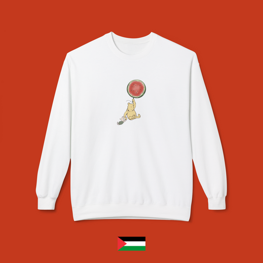 Winnie the Pooh with balloon - crewneck sweatshirt