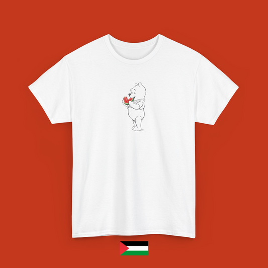 Winnie the Pooh Eating Melon - T-Shirt